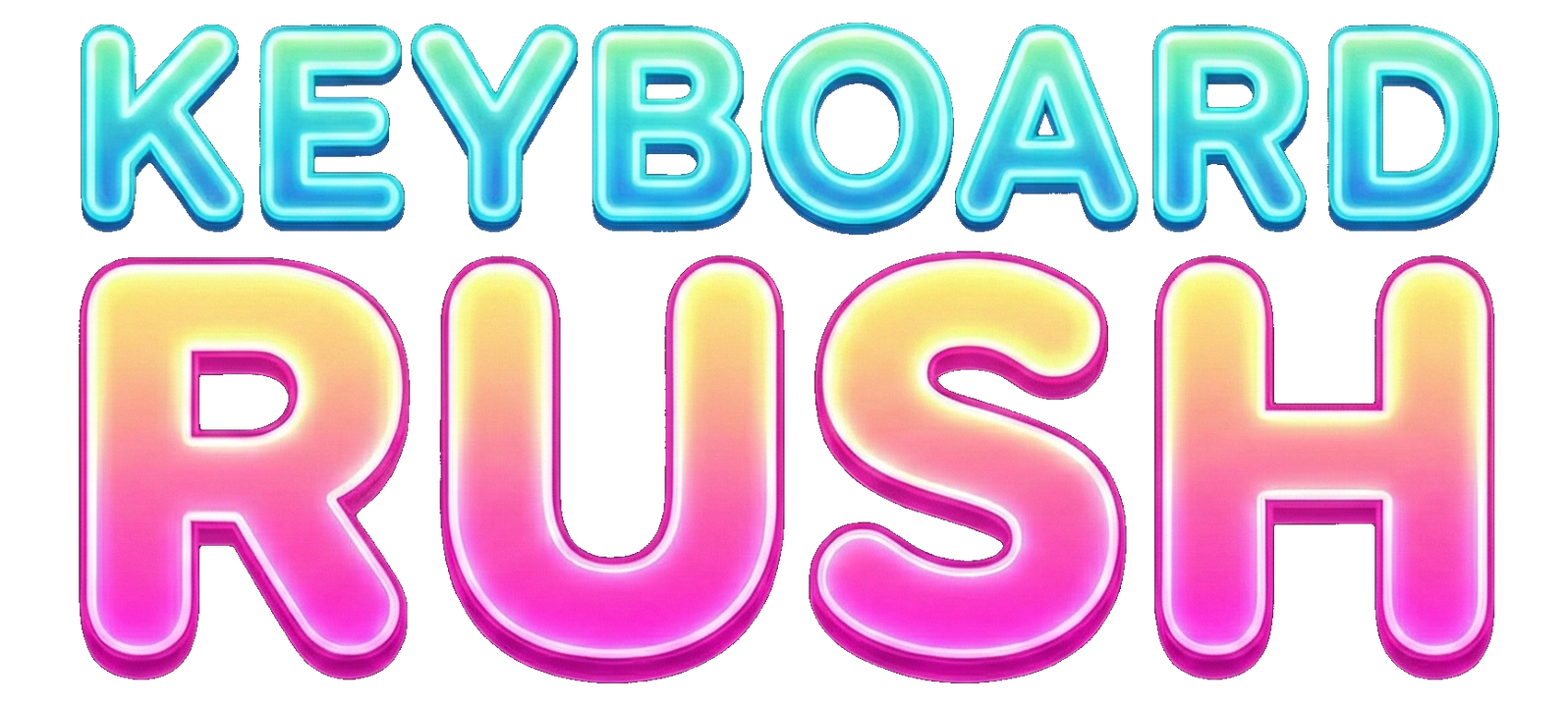 Keyboard Rush logo, a rhythm typing game
